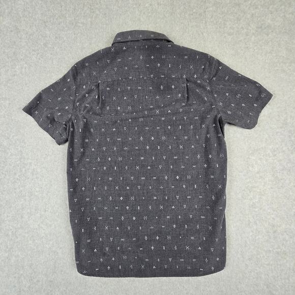 The North Face Shirt Mens Size Small Charcoal Gray Short Sleeve Button Down - Picture 8 of 16